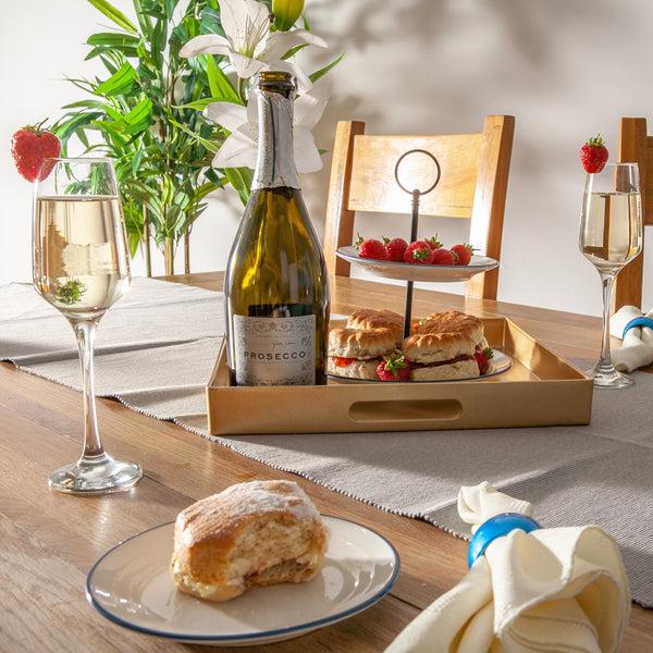 Nicola Spring 33cm Gold Square Lacquer Tray