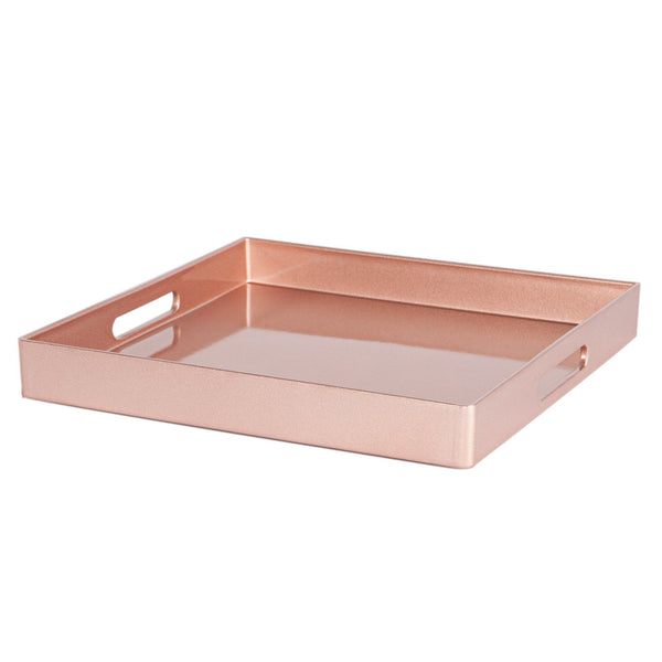 nicola spring 33cm Rose Gold Square Lacquer Tray