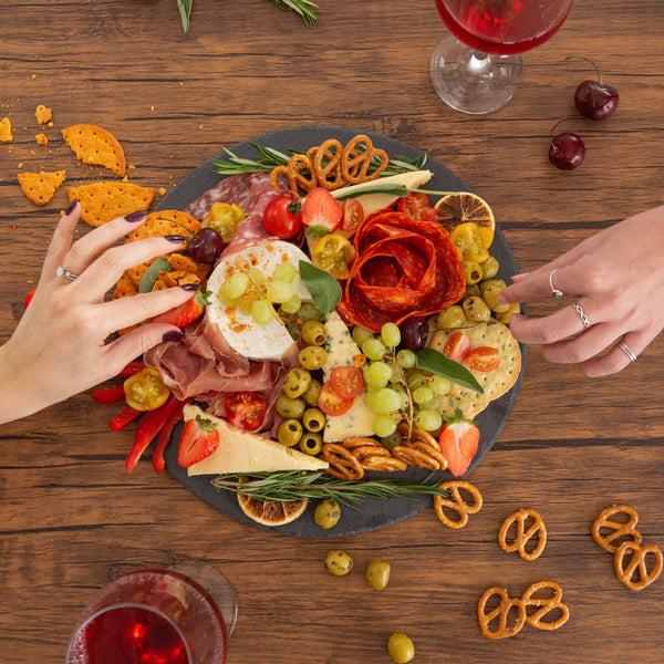 Nicola Spring 33cm Round Slate Serving Platter