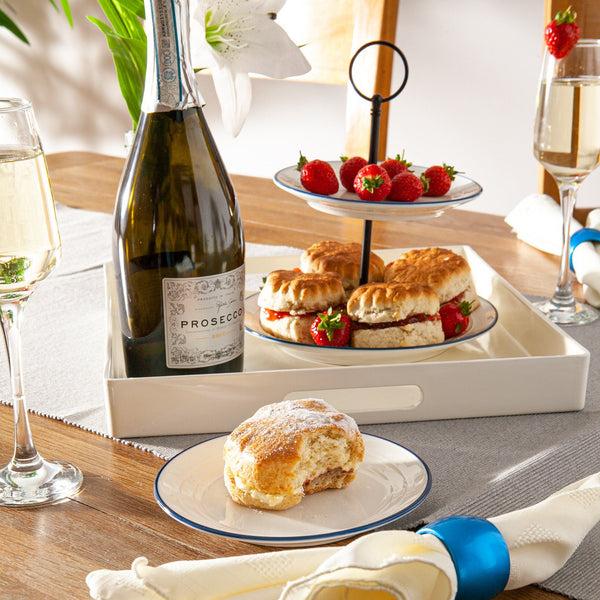 Nicola Spring 33cm White Square Lacquer Tray