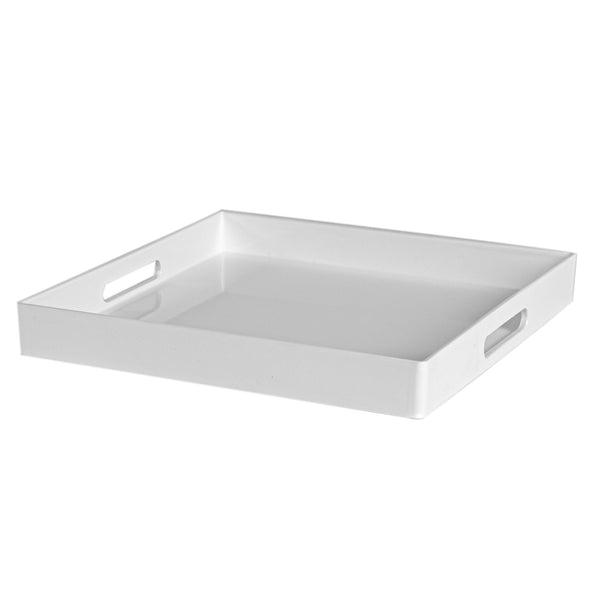 nicola spring 33cm White Square Lacquer Tray