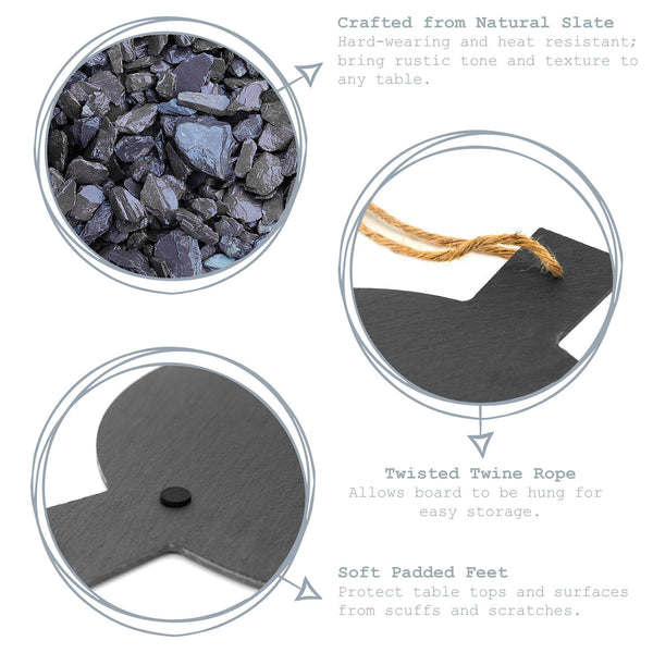 Nicola Spring 35cm Round Slate Serving Board