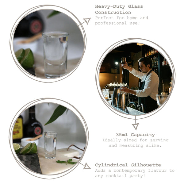 Nicola Spring 35ml Shot Glasses - Pack Of 6