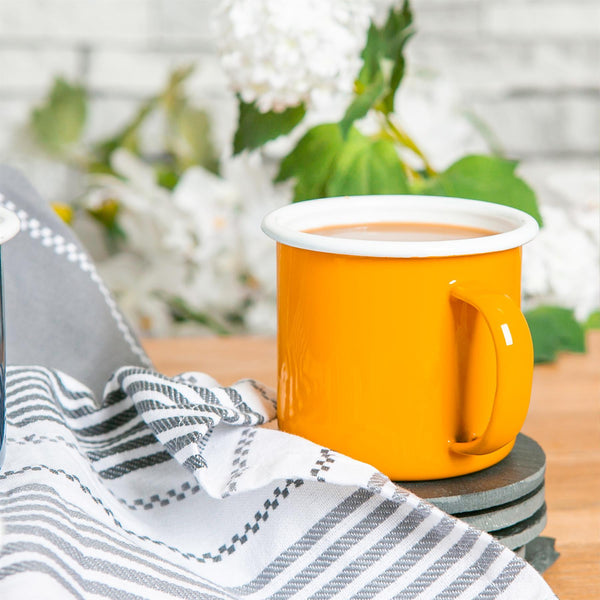 Nicola Spring 375ml Coloured Enamel Mugs - 4 Colours