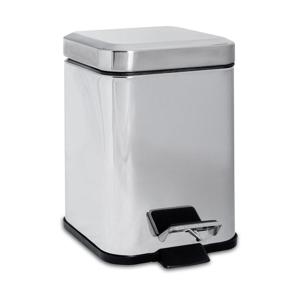 nicola spring 3L Chrome Square Bathroom Pedal Bin