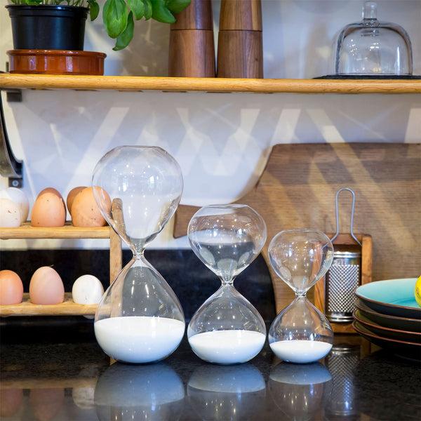 Nicola Spring 3pc Glass Sand Timer Set - 3 Sizes