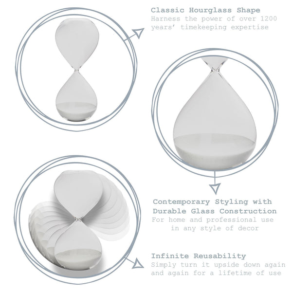 Nicola Spring 3pc Glass Sand Timer Set - 3 Sizes