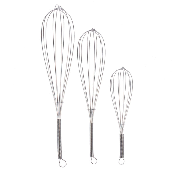 nicola spring 3pc Steel Balloon Whisk Set - 3 Sizes