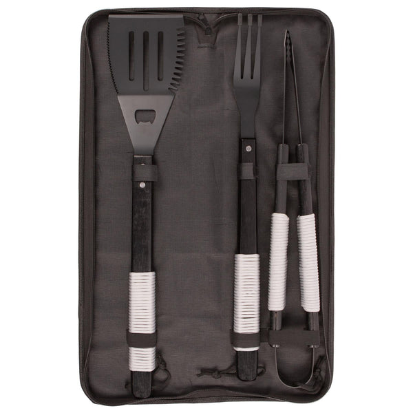 nicola spring 3pc Wooden BBQ Tool Set