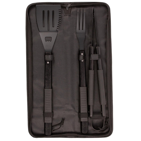 nicola spring 3pc Wooden BBQ Tools Set