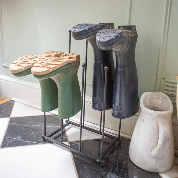 Nicola Spring 4 Pair Steel Wellington Boot Rack