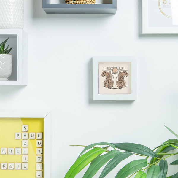 Nicola Spring 4" X 4" White 3D Box Photo Frame