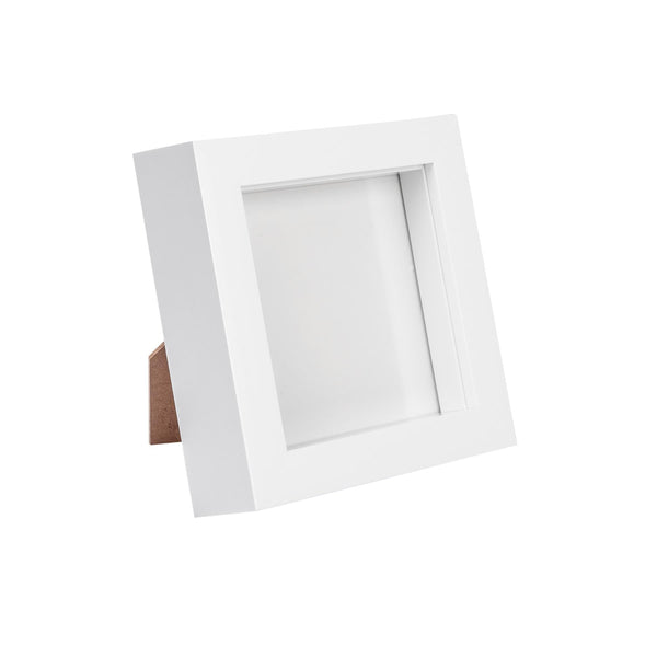 nicola spring 4" x 4" White 3D Box Photo Frame