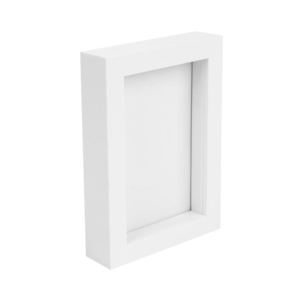 nicola spring 4" x 6" White 3D Box Photo Frame