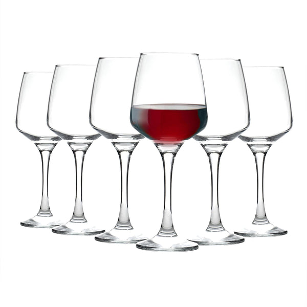 nicola spring 400ml Lal Wine Glasses - Pack of Six