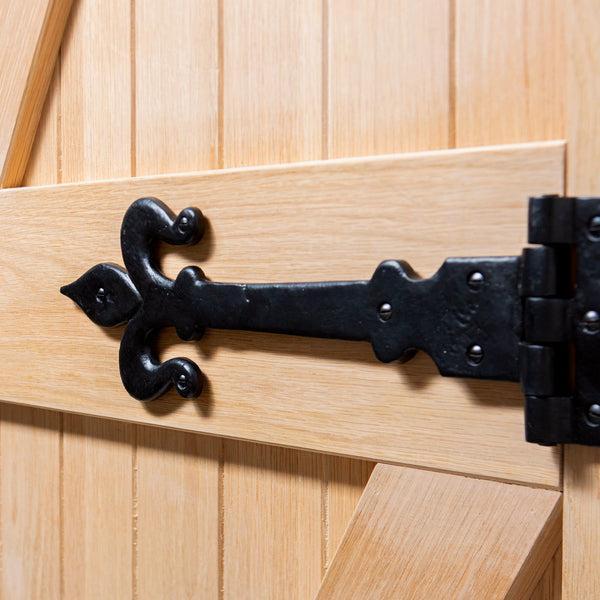 Nicola Spring 405mm Black Fleur De Lis T-Hinge