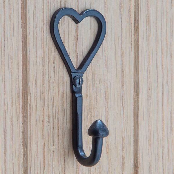 Nicola Spring 40mm X 100mm Black Single Heart Hook