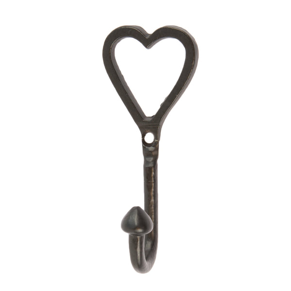 nicola spring 40mm x 100mm Black Single Heart Hook