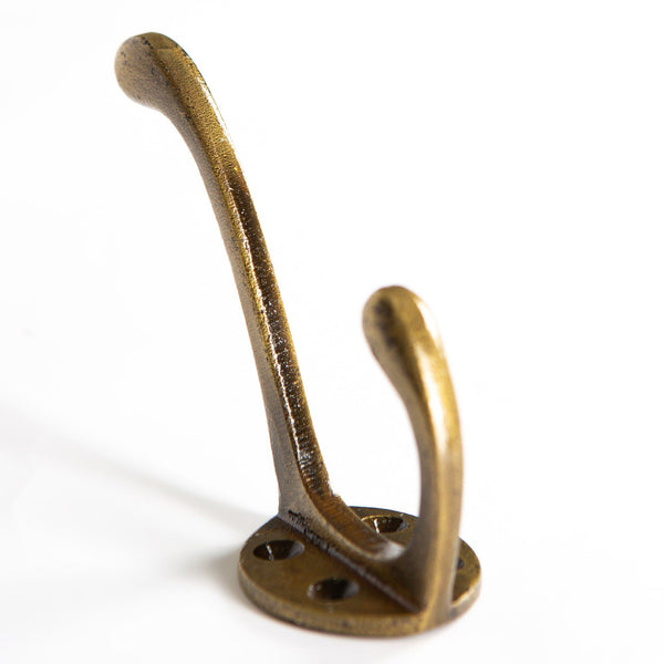 Nicola Spring 40mm X 105mm Brass Hat & Coat Hook