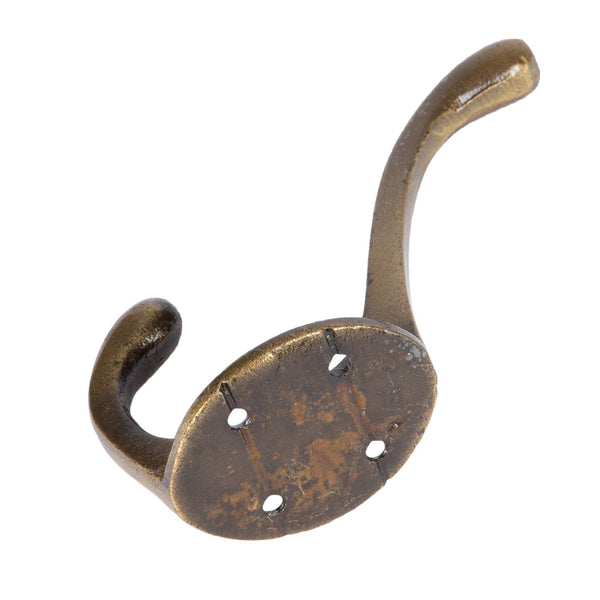 Nicola Spring 40mm X 105mm Brass Hat & Coat Hook