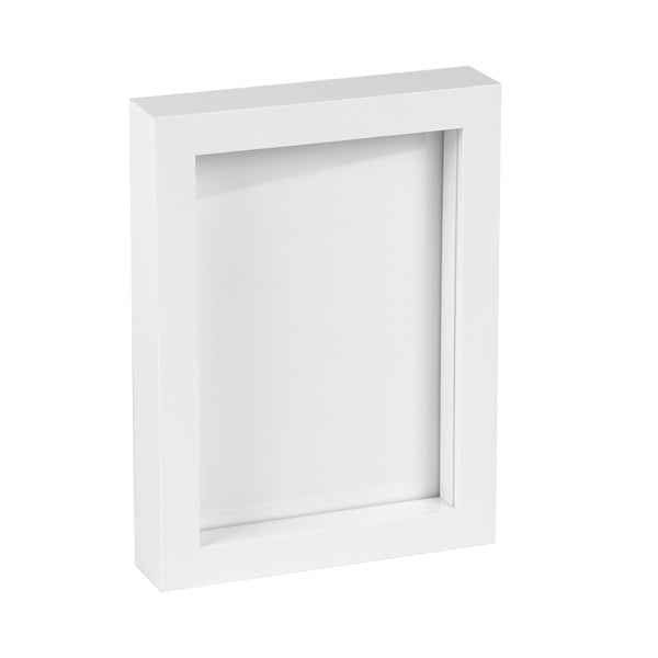 nicola spring 5" x 7" White 3D Box Photo Frame