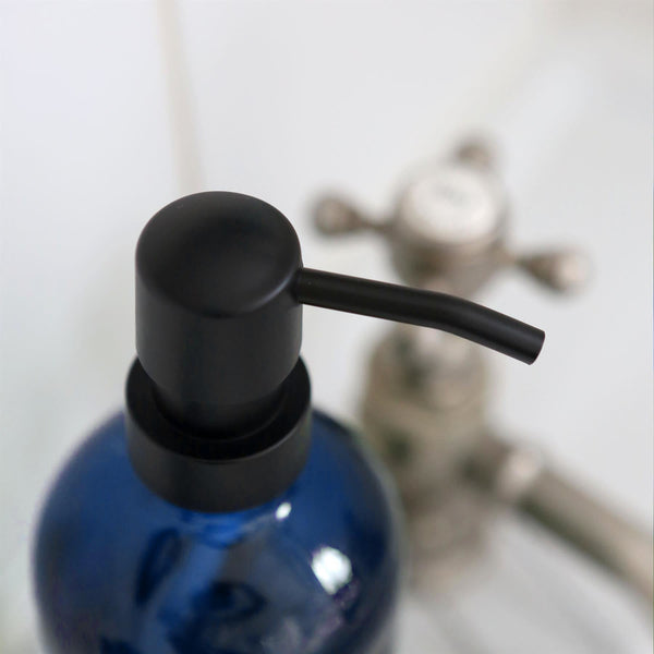Nicola Spring 500ml Blue Glass Soap Dispenser
