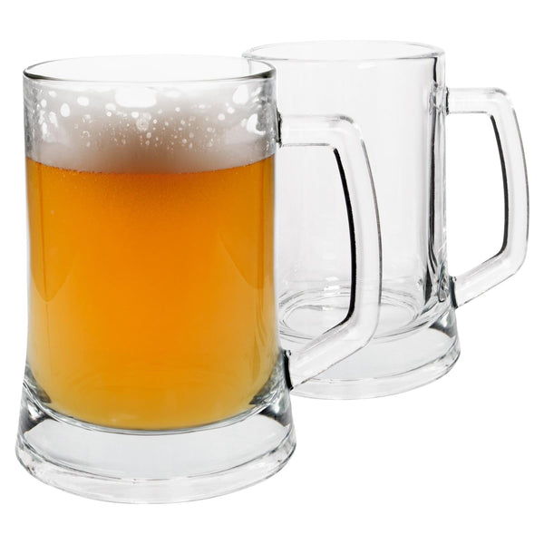 nicola spring 500ml Glass Beer Mugs - Pack of 2