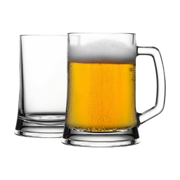 nicola spring 500ml Pub Glass Beer Mugs - Pack of 2