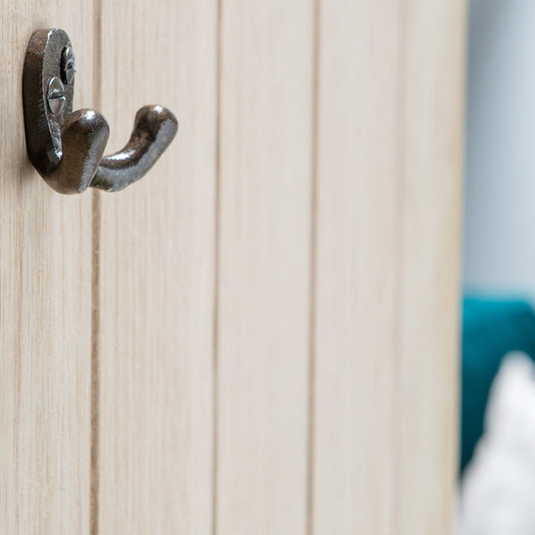 Nicola Spring 50mm X 35mm Brass Double Coat Hook