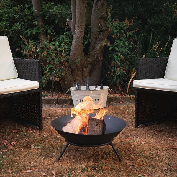 Nicola Spring 56cm Steel Garden Fire Pit