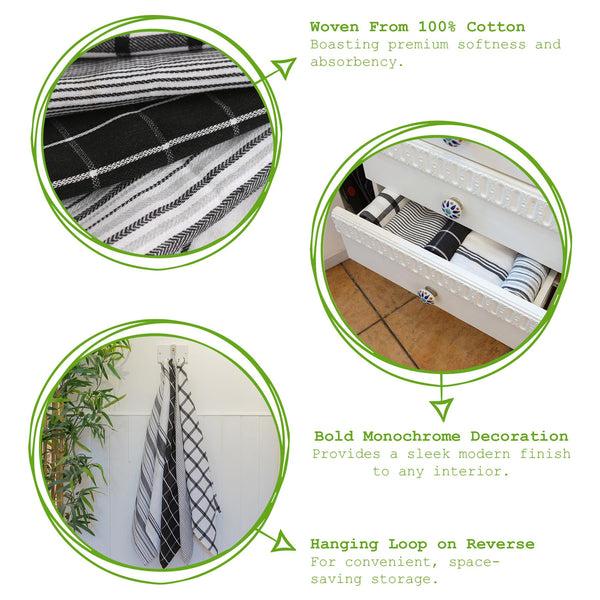 Nicola Spring 5pc Cotton Tea Towel Set - 70cm X 50cm