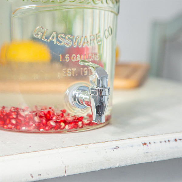 Nicola Spring 6.5L Glass Drinks Dispenser With Tap