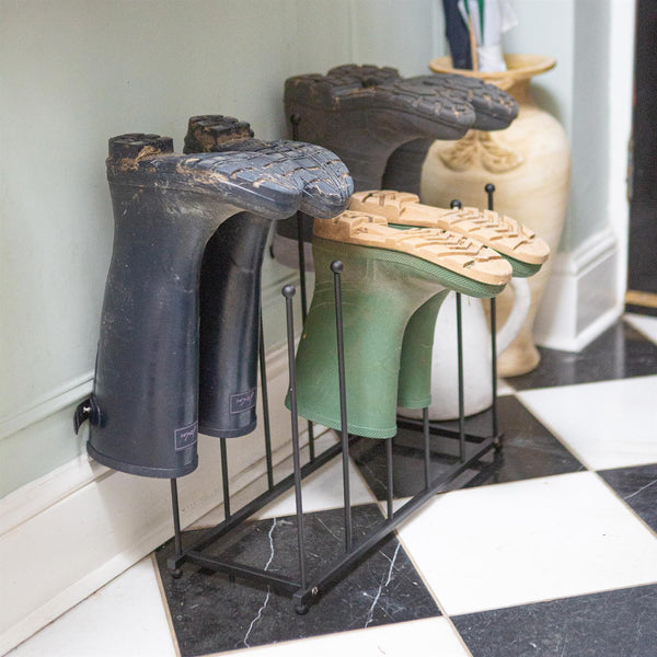 Nicola Spring 6 Pair Steel Wellington Boot Rack