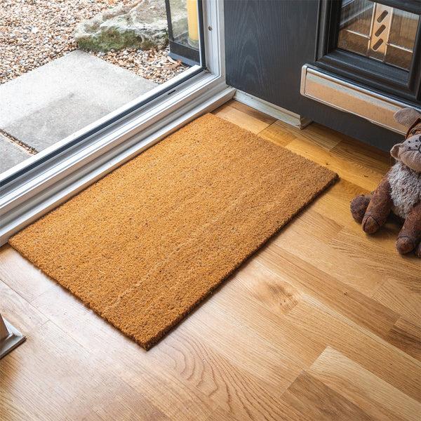 Nicola Spring 60cm X 40cm Brown Coir Door Mat