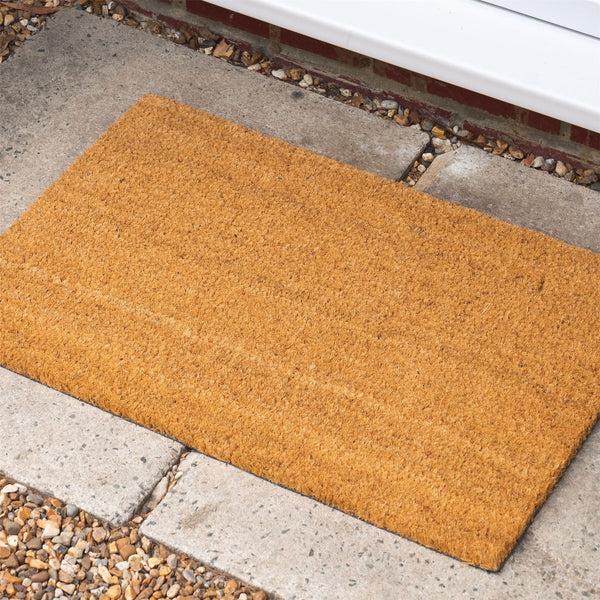 Nicola Spring 60cm X 40cm Brown Coir Door Mat