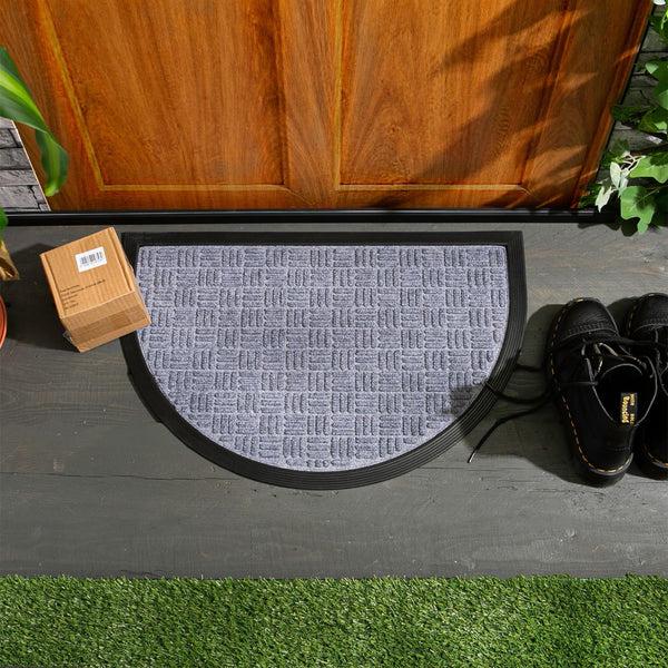 Nicola Spring 60cm X 40cm Grey Heavy Duty Door Mat