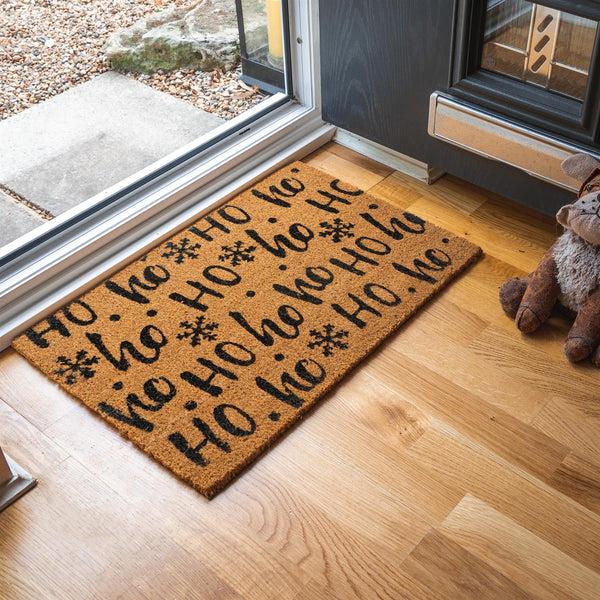 Nicola Spring 60cm X 40cm Ho Ho Ho Coir Door Mat