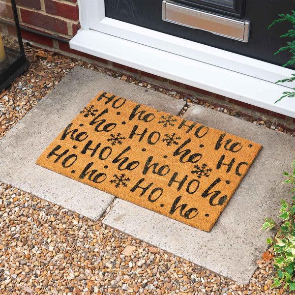Nicola Spring 60cm X 40cm Ho Ho Ho Coir Door Mat