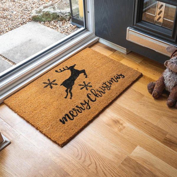 Nicola Spring 60cm X 40cm Reindeer Coir Door Mat