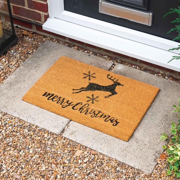 Nicola Spring 60cm X 40cm Reindeer Coir Door Mat