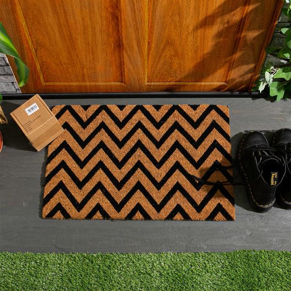 Nicola Spring 60cm X 40cm Zig Zag Coir Door Mat