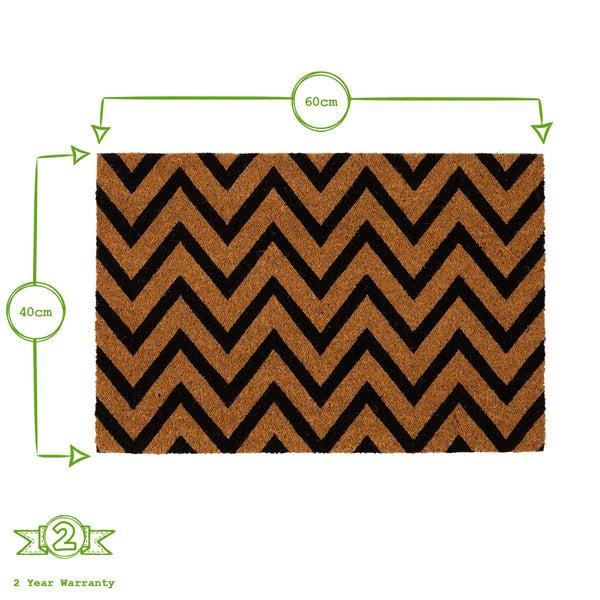 Nicola Spring 60cm X 40cm Zig Zag Coir Door Mat