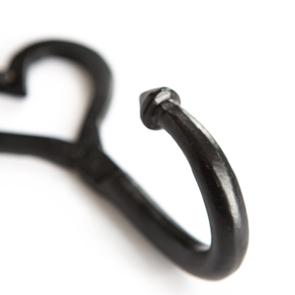 Nicola Spring 65mm X 130mm Black Single Heart Hook