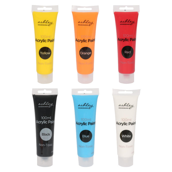 nicola spring 6pc Acrylic Paint Set - 100ml