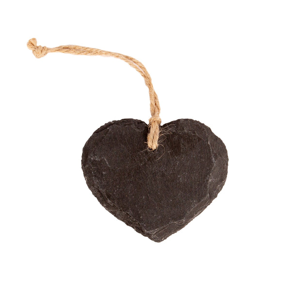nicola spring 7cm Slate Heart Hanging Tag