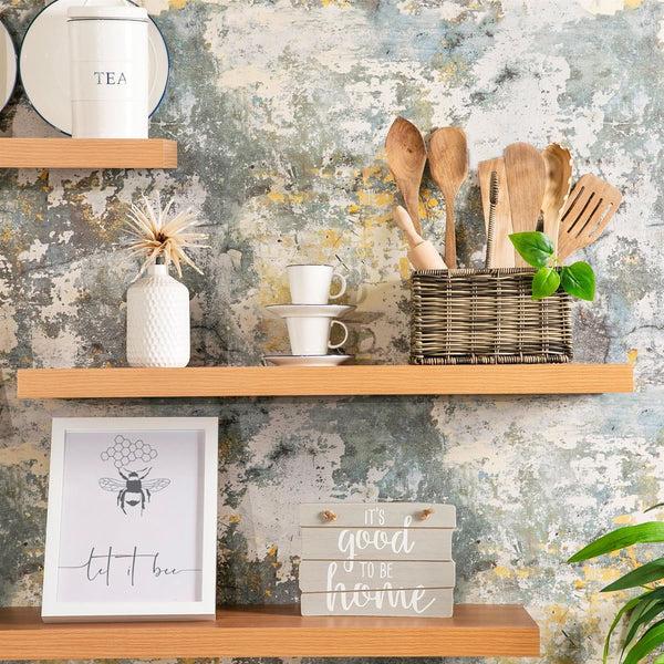 Nicola Spring 80cm Brown Modern Floating Shelf