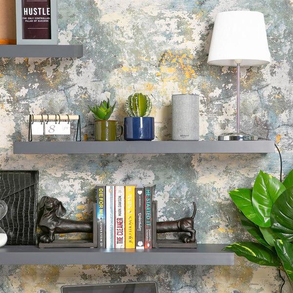 Nicola Spring 80cm Grey Modern Floating Shelf