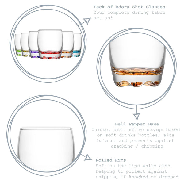 Nicola Spring 80ml Adora Shot Glasses - Pack Of Six