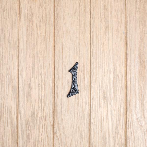 Nicola Spring 80mm Grey Rustic Iron House Number 1