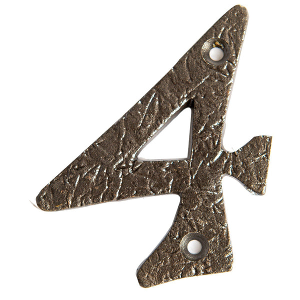 nicola spring 80mm Grey Rustic Iron House Number 4
